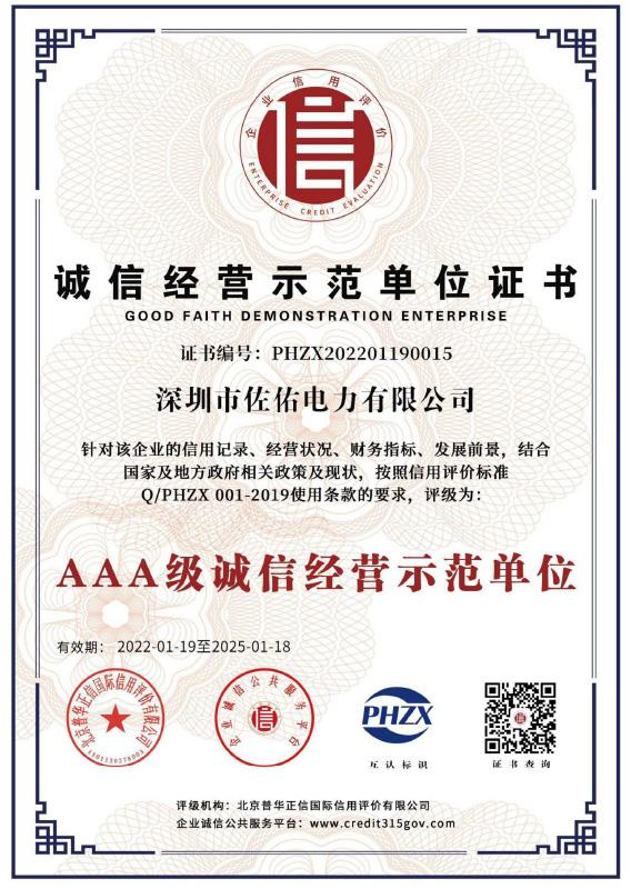 誠信單位等榮譽證書